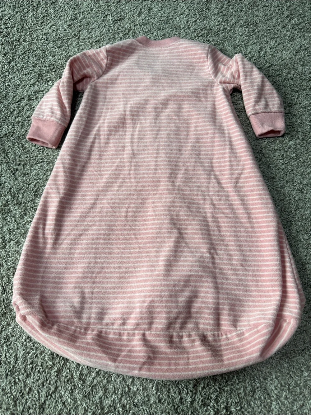 ☀️3/$10 BUNDLE!!☀️ Carter's Pink Striped Double-Zip Sleep Sack with Bunny Patch
